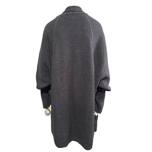 STYLE & CO gray oversized cardigan dolman shawl collar long knit duster size XL - Picture 6 of 12